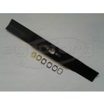 Fűnyíró kés  480 mm, univerzális hajlított, betétgyűrűvel utángyártott MOG144/R