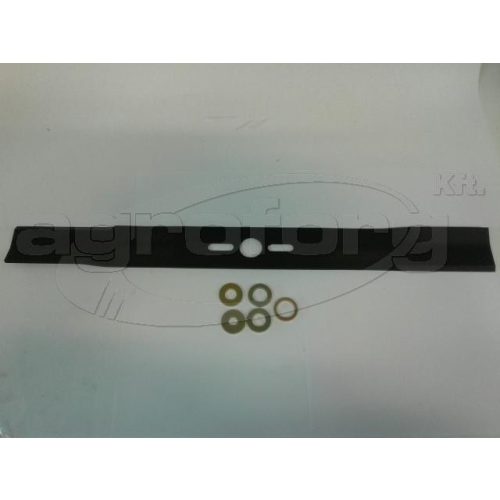 Fűnyíró kés  530 mm, univerzális egyenes, betétgyűrűvel utángyártott MOG924/R