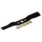 Fűnyíró kés  380 mm, univerzális hajlított betétgyűrűvel utángyártott MOG984/R