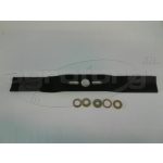 Fűnyíró kés  430mm, univerzális hajlított, betétgyűrűvel utángyártott MOG986/R