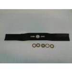 Fűnyíró kés  430mm, univerzális hajlított, betétgyűrűvel utángyártott MOG986/R