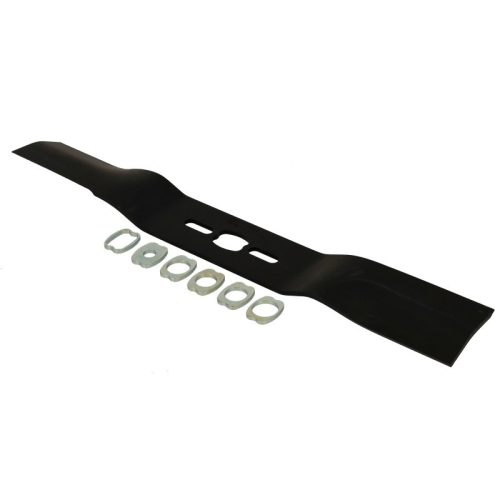 Fűnyíró kés  450 mm, univerzális hajlított, betétgyűrűvel utángyártott MOG987/R