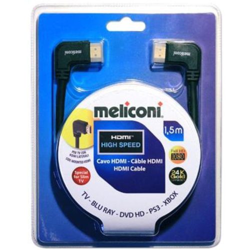 Meliconi H1,5M90 HDMI kábel 90°-os csatlakozóval 1,5 m