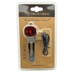 VELOTECH újratölthető hátsó villogó 1LED USB 34806