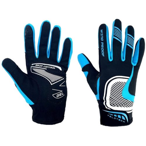 VELOTECH Felnőtt hosszú ujjú kesztyű kék L/XL 54084