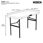 LIFETIME Összecsukható asztal 122x61cm 3121565