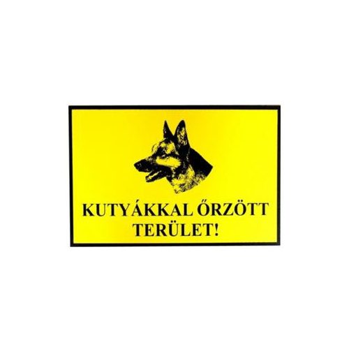 JKH Tábla műanyag A4 KUTYÁKKAL őRZÖTT TERÜLET 3427104