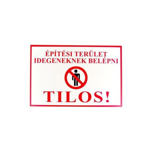JKH Tábla műanyag A4 ÉPÍTÉSI TERÜLET 3427113