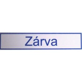 JKH Tábla műanyag 20 x 4,5 cm ZÁRVA 3427122