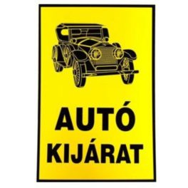 JKH Tábla műanyag A4 AUTÓKIJÁRAT 3427150