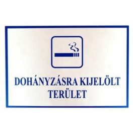 JKH Tábla műanyag A4 DOHÁNYZÁSRA TERÜLET 3427155