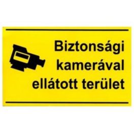   JKH Tábla műanyag A4 BIZTONSÁGI KAMERÁVAL ELLÁTOTT TERÜLET 3427162