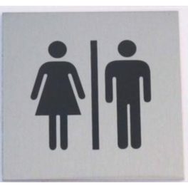 JKH Tábla alu öntapadós 60 x 60 mm FÉRFI/NőI WC 3427170