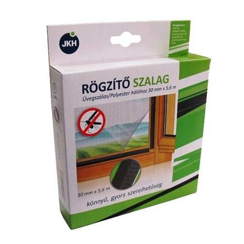 JKH Rovarháló rögzítő szalag erősített fekete 30 mm 5,6 m 8911374