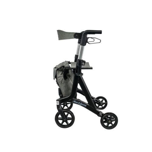 MOBIAK Rollátor ACTION BLACK nagy teherbírású ultra könnyű 0803610 11.0.5904.00