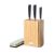 G21 Gourmet Premium Késkészlet 3db-os bambusz késtartóban csiszolókővel 6002298