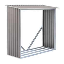 Tüzifa tároló G21 WOH 136-182x75 cm szürke 63900493