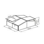 G21 GA12 100 x 120 x 40 cm kétrészes melegágy 6390111