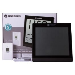   Bresser TemeoTrend JC LCD RC időjárás állomás/falióra fekete 73267