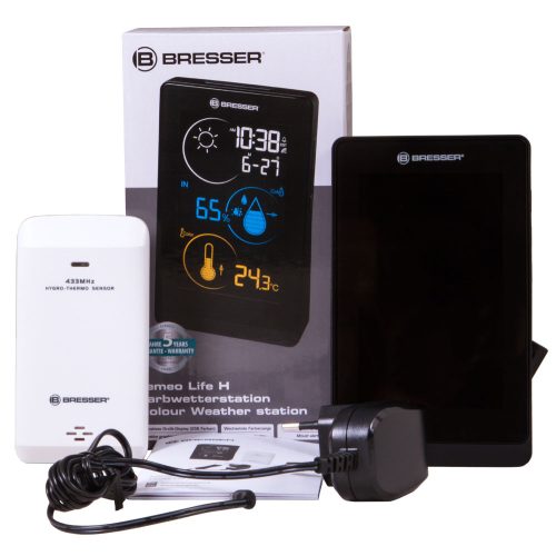Bresser Temeo Life H színes kijelzős időjárás állomás fekete 73278