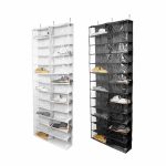 Ajtóra szerelhető cipőtároló 160x55x16cm fekete HOP1000102-1