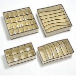 4 részes fehérnemű tárolódoboz szett bézs HOP1000367-1