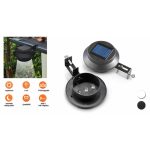 Napelemes kültéri lámpa cseppálló borítással fekete