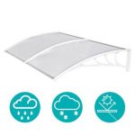 Műanyag előtető 240x90 cm fekete színben HOP1000696-4