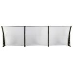 Műanyag előtető 90x300cm fekete HOP1000696-6