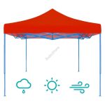 Összecsukható kerti pavilon 2,9x2,9m piros HOP1000712-2