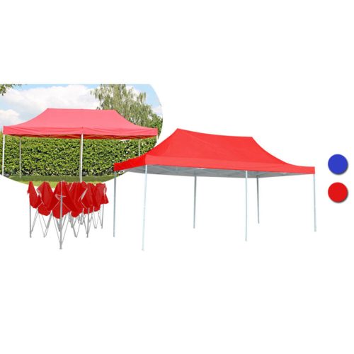 Összecsukható kerti pavilon 3x6 méteres piros HOP1000737-2
