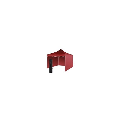 Kerti pavilon összecsukható 3 fallal hordtáskával 3x3m piros HOP1000807-2