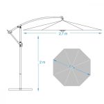 Függő napernyő 2,7m zöld HOP1000812-1