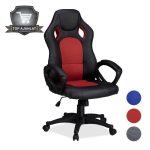 Gamer forgószék Basic színes háttámla piros HOP1000870-3