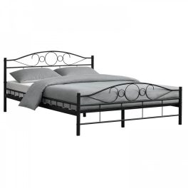   Mimi fém ágykeret ajándék ágyráccsal 200x160cm-es fekete HOP1000897-1