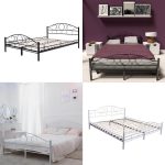 Fém ágykeret ajándék ágyráccsal 200x160cm-es fehér HOP1000897-2