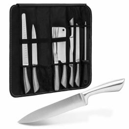   9 részes késkészlet ajándék felcsavarható táskával HOP1000904-1