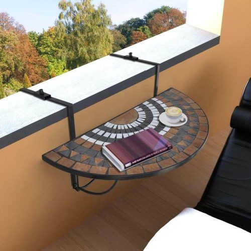Lehajtható balkon asztal barna HOP1000929-2