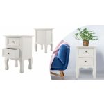 2 darabos éjjeliszekrény szett fehér HOP1001022-1