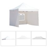 Pavilon tető ponyva oldalfallal 2,9x2,9m fehér HOP1001074