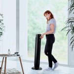 Oszlop ventilátor távirányítóval fekete HOP1001098-1