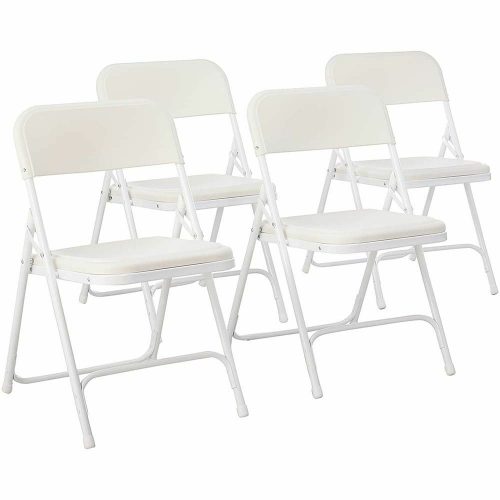 Párnázott összecsukható szék 4 db-os fehér HOP1001102