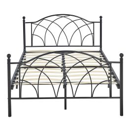   Fém ágykeret ajándék ágyráccsal 180x200cm fekete Lotti HOP1001135-1