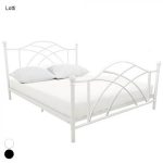 Fém ágykeret ajándék ágyráccsal 180x200cm fehér Lotti HOP1001135-2