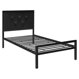   Fém ágykeret ajándék ágyráccsal 90x200cm fekete Hanna HOP1001136-1