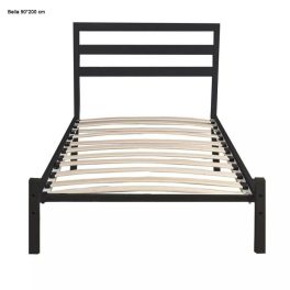   Bella fém ágykeret ajándék ágyráccsal 90x200cm fekete HOP1001140-1