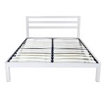 Fém ágykeret ajándék ágyráccsal 180x200cm fehér Bella HOP1001143-2