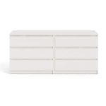 6-fiókos dupla komód fehér 120x77x40cm HOP1001291