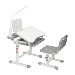   Állítható magasságú többfunkciós gyerek íróasztal szürke HOP1001317-1