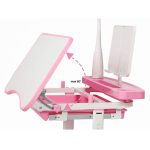 Állítható magasságú többfunkciós gyerek íróasztal pink HOP1001317-2